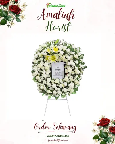 Krans Bunga Duka Cita di Simasom